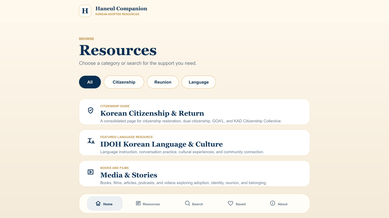 Haneul Companion resource library preview